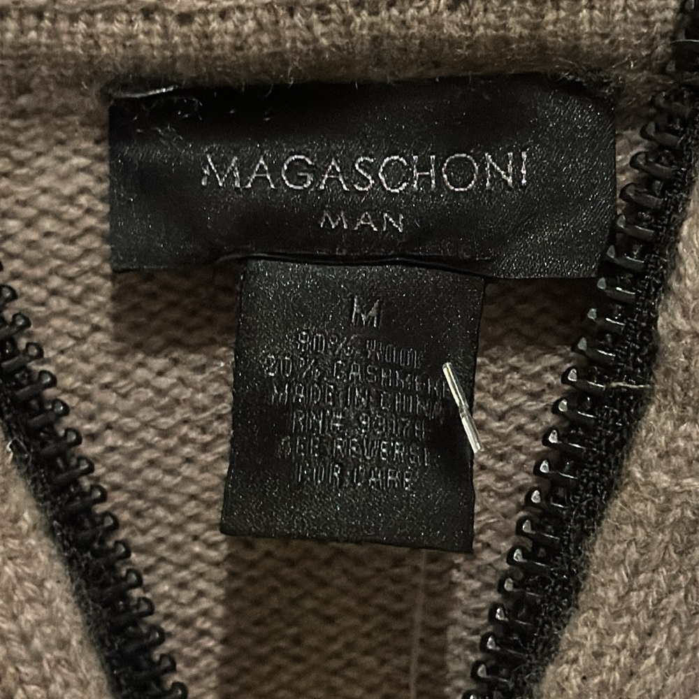 Magaschoni Man Wool/Cashmere Zip-up Sweater Hoodie - Picture 4 of 6